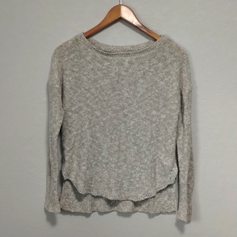 Banana Republic Linen Mix Sweater Split Hem